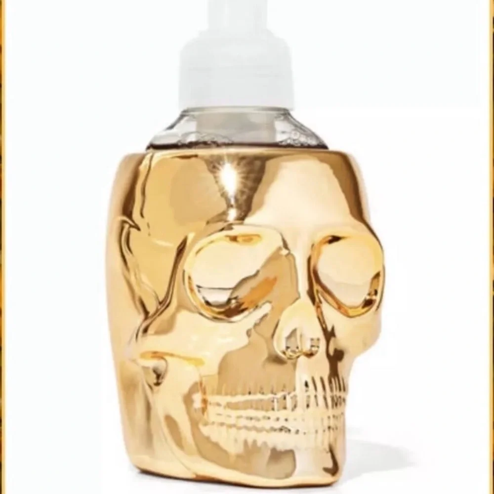 Bath and Body Works Gold Skull Foam Soap Dispenser